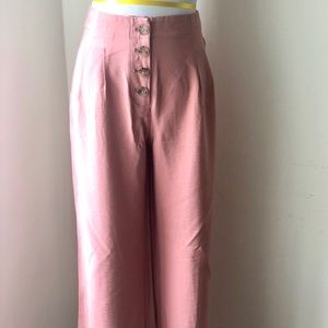 LOFT High Rise Wide Leg Pleated Crop Pants 8 NWT